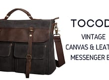 ToCode Vintage Canvas & Leather Messenger Bag