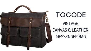 ToCode Vintage Canvas & Leather Messenger Bag